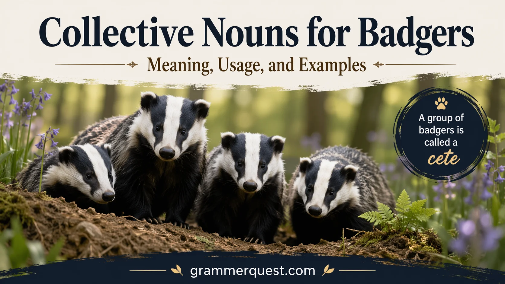 Collective Nouns for Badgers: Meaning, Usage, and Examples