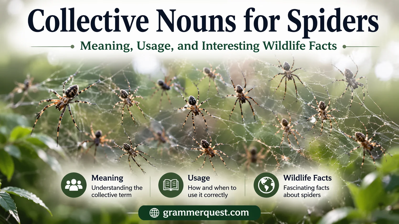Collective Nouns for Spiders: Meaning, Usage, and Interesting Wildlife Facts