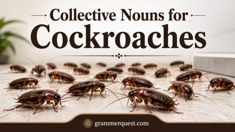 Collective Nouns for Cockroaches