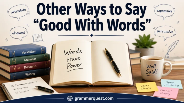 Other Ways to Say "Good With Words"