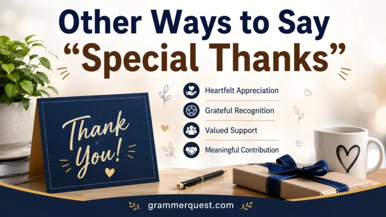 Other Ways to Say “Special Thanks”