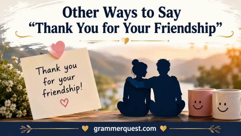 Other Ways to Say “Thank You for Your Friendship”