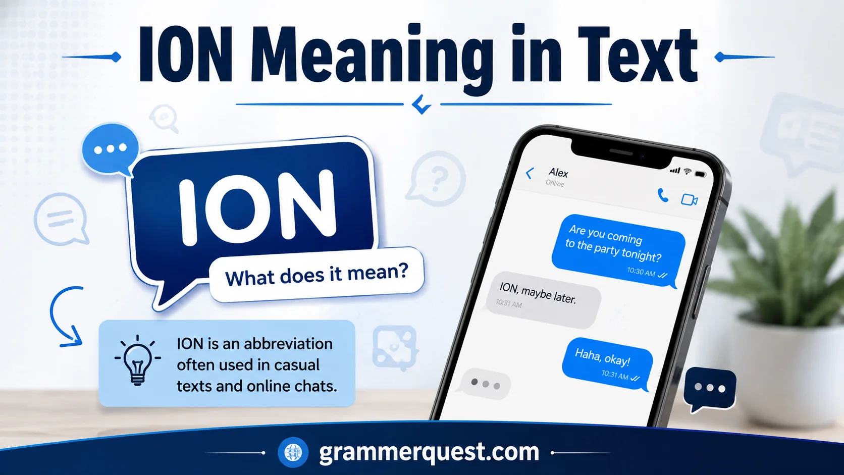 ION Meaning in Text