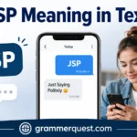 JSP Meaning in Text
