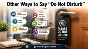 Other Ways to Say “Do Not Disturb”