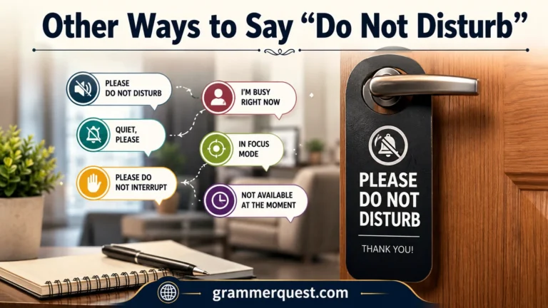 Other Ways to Say “Do Not Disturb”