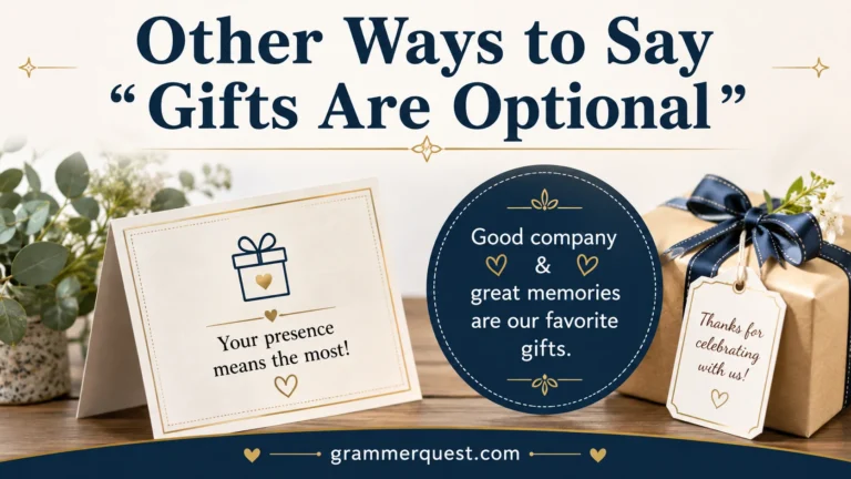 Other Ways to Say “Gifts Are Optional”