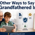 Other Ways to Say “Grandfathered In”