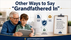 Other Ways to Say “Grandfathered In”