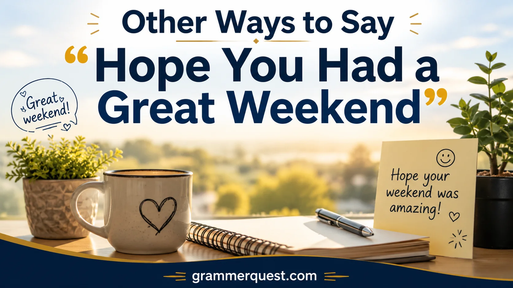 Other Ways to Say “Hope You Had a Great Weekend”