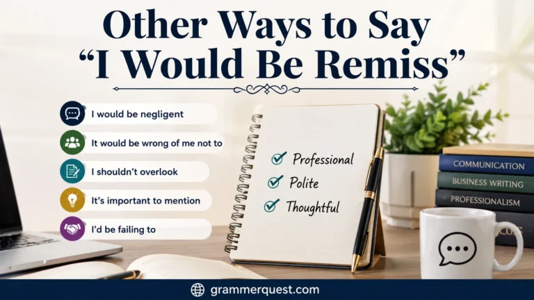 Other Ways to Say “I Would Be Remiss”