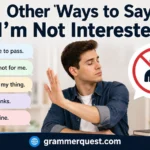 Other Ways to Say “I’m Not Interested”