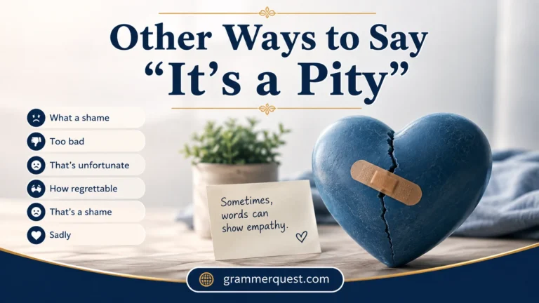Other Ways to Say “It’s a Pity”