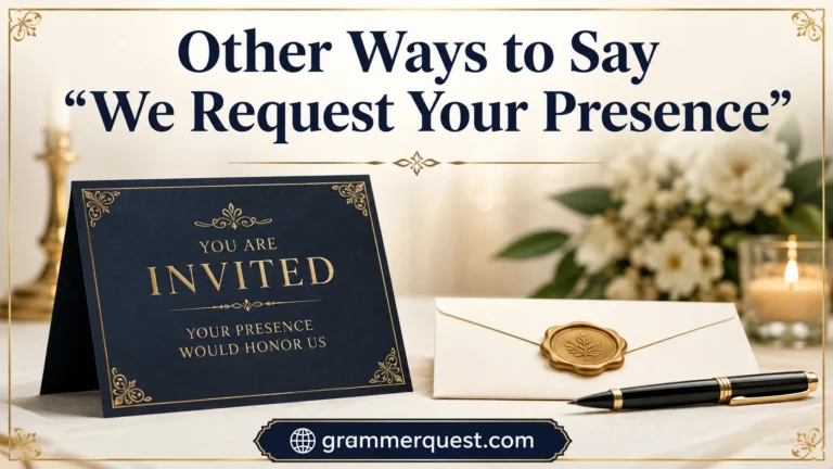 Other Ways to Say “We Request Your Presence”