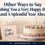 Other Ways to Say "Wishing You a Very Happy Birthday and A Splendid Year Ahead"