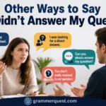 Other Ways to Say “You Didn’t Answer My Question”
