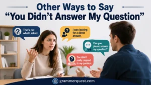 Other Ways to Say “You Didn’t Answer My Question”